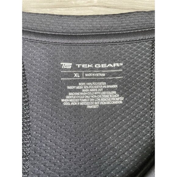 Tek Gear Top Womens Size XL Black Short Sleeve Workout Mom Gym Activewear - Picture 3 of 10